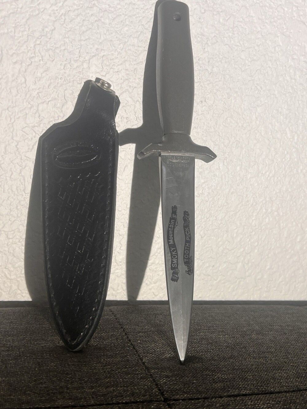 Vintage Parker Cut Co Smoky Mountain Toothpick Boot Knife Japan w/ Sheath